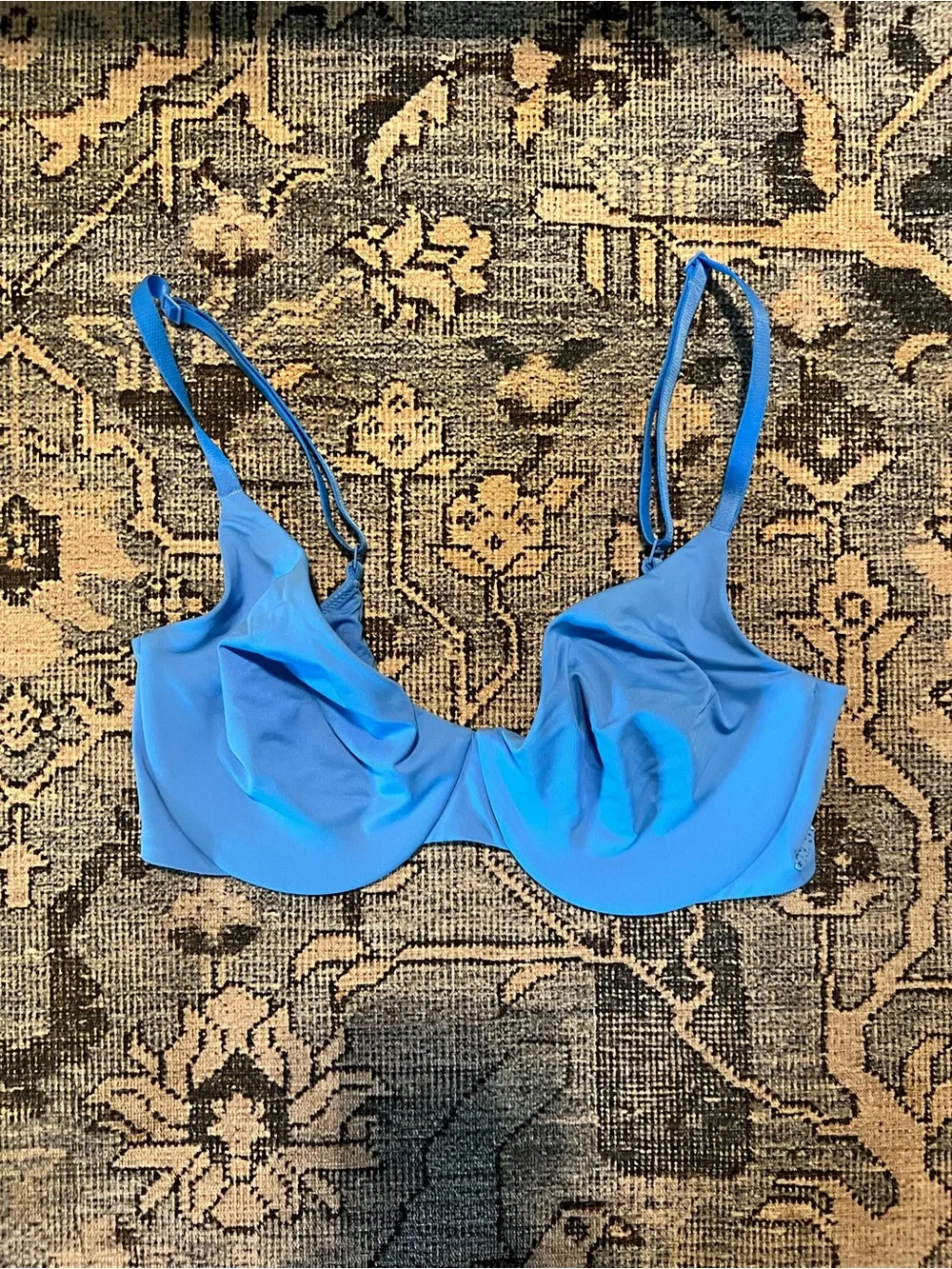 SKIMS blue Underwire swim top NWOT